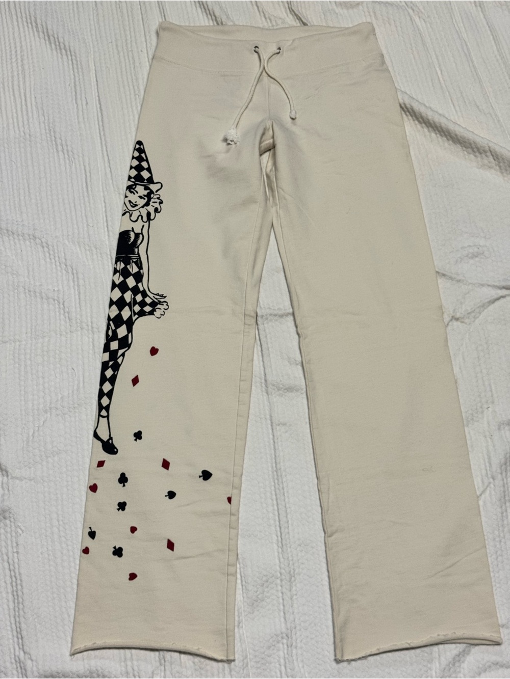 Vintage Y2K LUCKY BRAND Paris Harlequin Print Wide Leg; Low Rise Sweatpants - XS